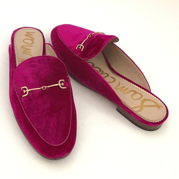 SAM EDELMAN Linnie Velvet Mule Slip On Flat Pink Women’s Size 9 - Picture 12 of 16